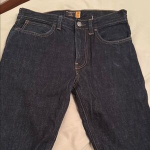 J. Crew Blue Straight Jeans with Classic Indigo Wash